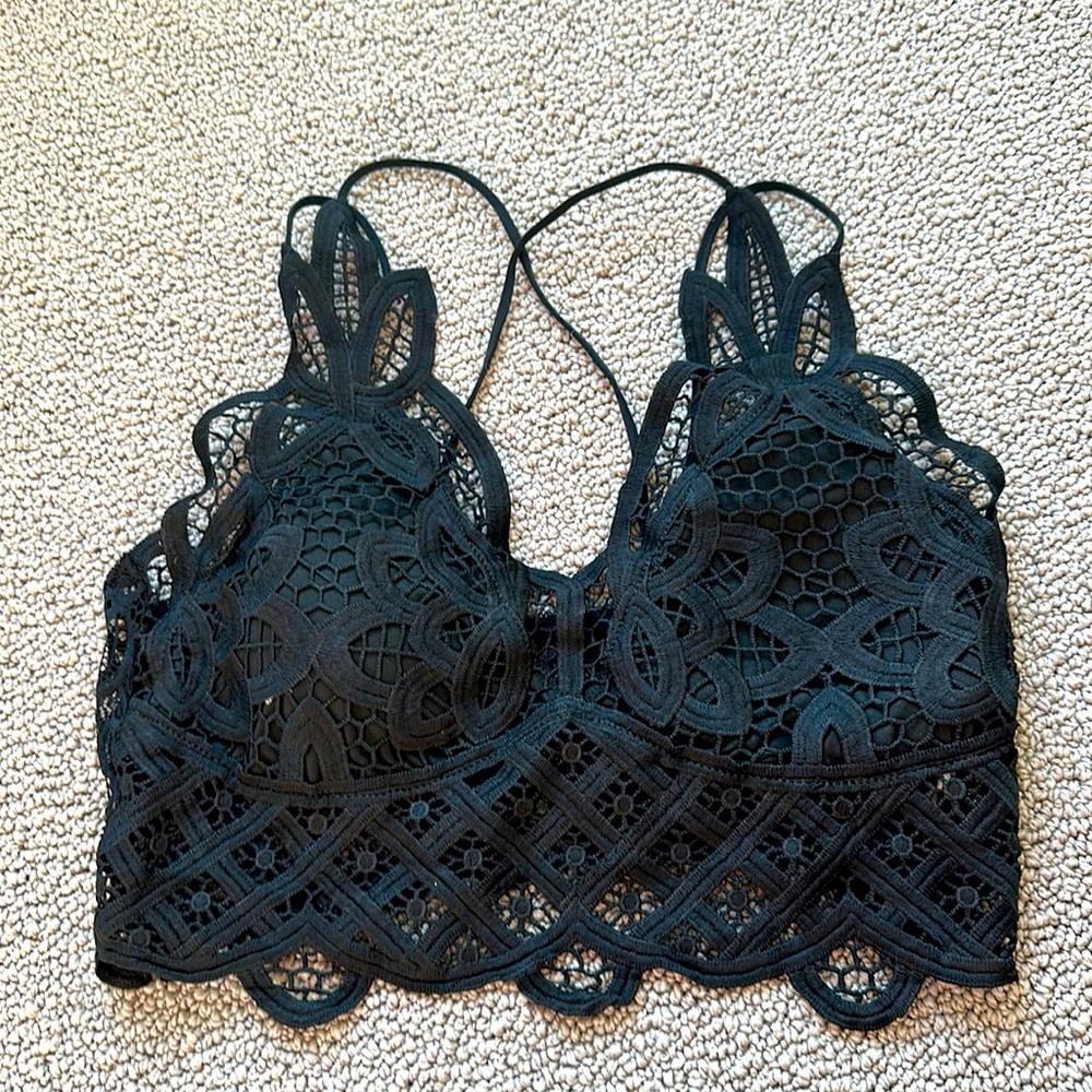 Black lace bralette